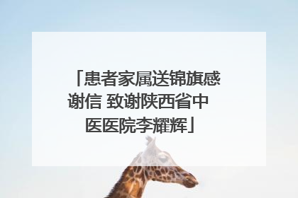 患者家属送锦旗感谢信 致谢陕西省中医医院李耀辉